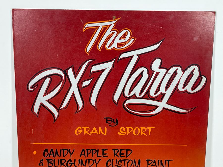 Custom Hand-painted Car Show Display Sign For The RX-7 Targa Donovan’s By Gran Sport 24 X 30 [Photo 2]