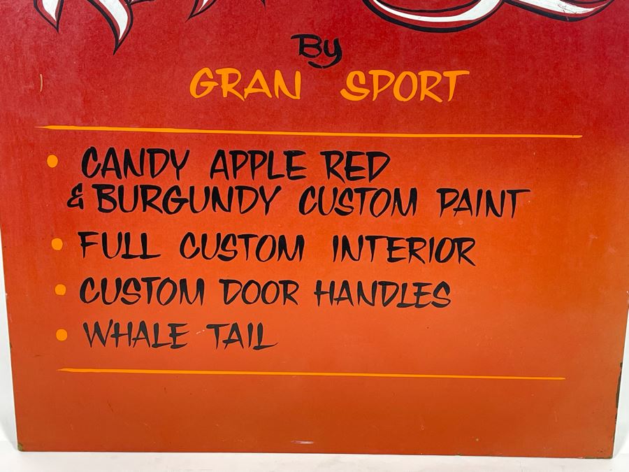 Custom Hand-painted Car Show Display Sign For The RX-7 Targa Donovan’s By Gran Sport 24 X 30 [Photo 3]