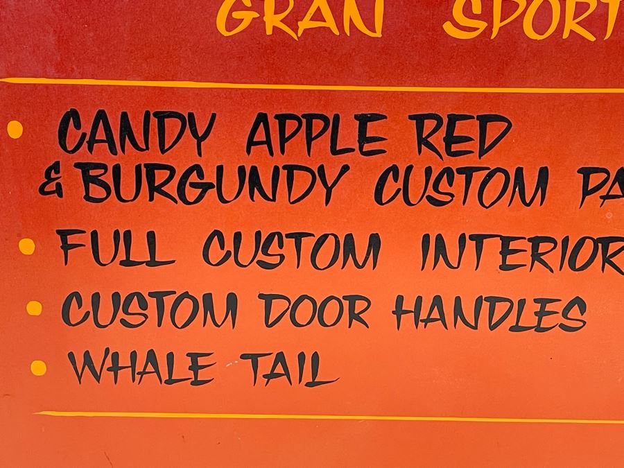 Custom Hand-painted Car Show Display Sign For The RX-7 Targa Donovan’s By Gran Sport 24 X 30 [Photo 4]