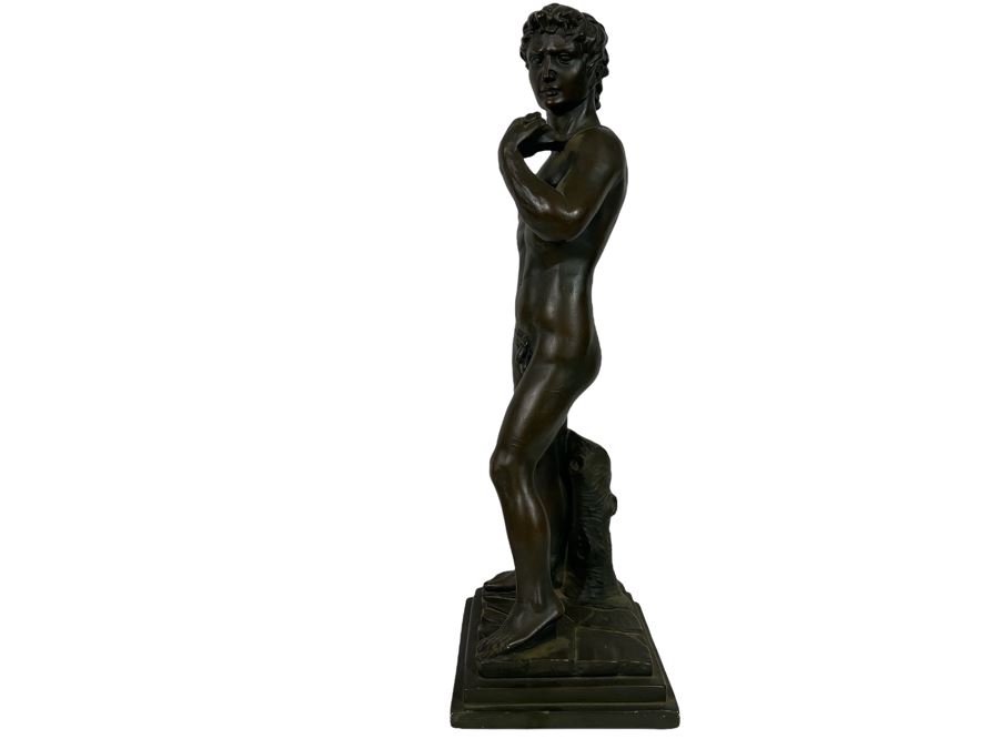 Marwal Industries Inc Chalkware Sculpture Of David By M. Lucchesi 9W X 8D X 26.5H - See Photos For Several Dings [Photo 21]