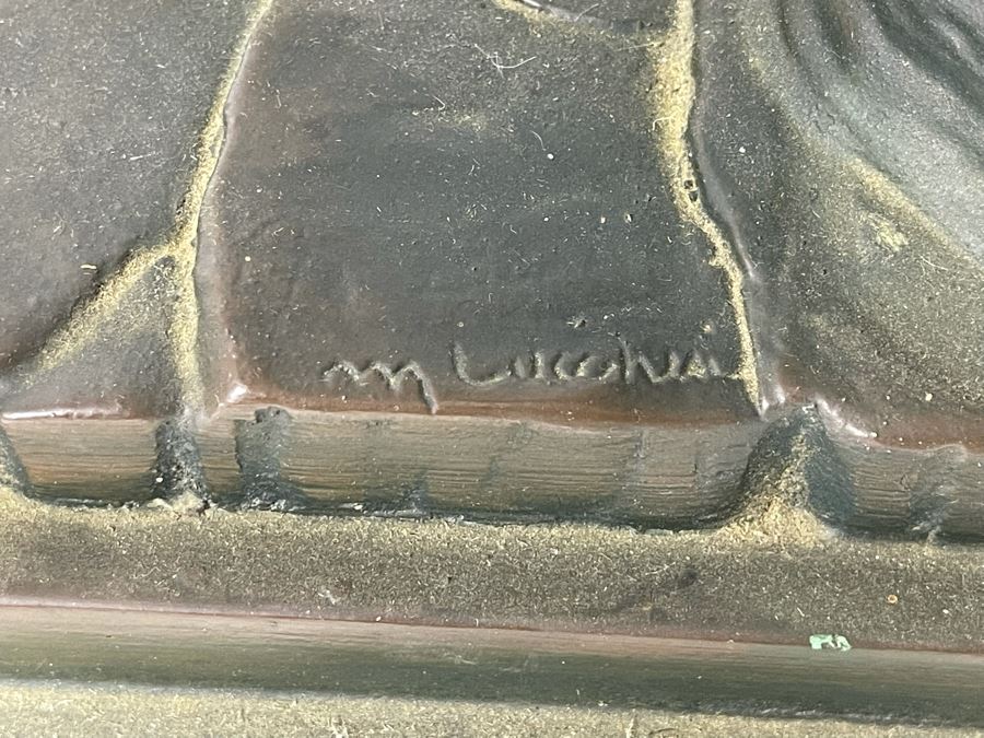 Marwal Industries Inc Chalkware Sculpture Of David By M. Lucchesi 9W X 8D X 26.5H - See Photos For Several Dings [Photo 10]