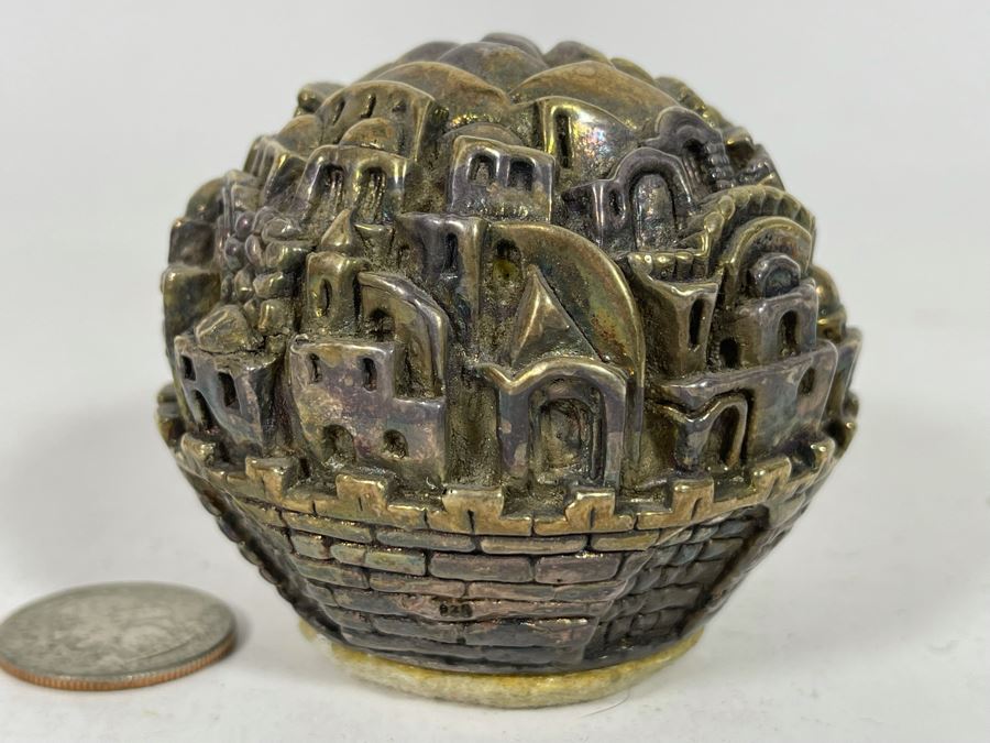 Sterling Silver 925 Jerusalem Spherical Sculpture [Photo 2]