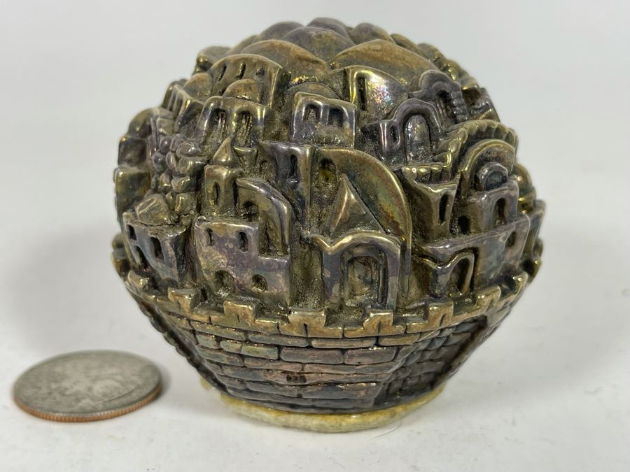 Sterling Silver 925 Jerusalem Spherical Sculpture [Photo 3]