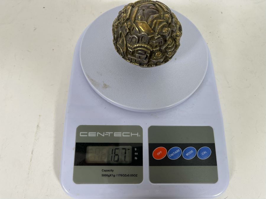 Sterling Silver 925 Jerusalem Spherical Sculpture [Photo 10]