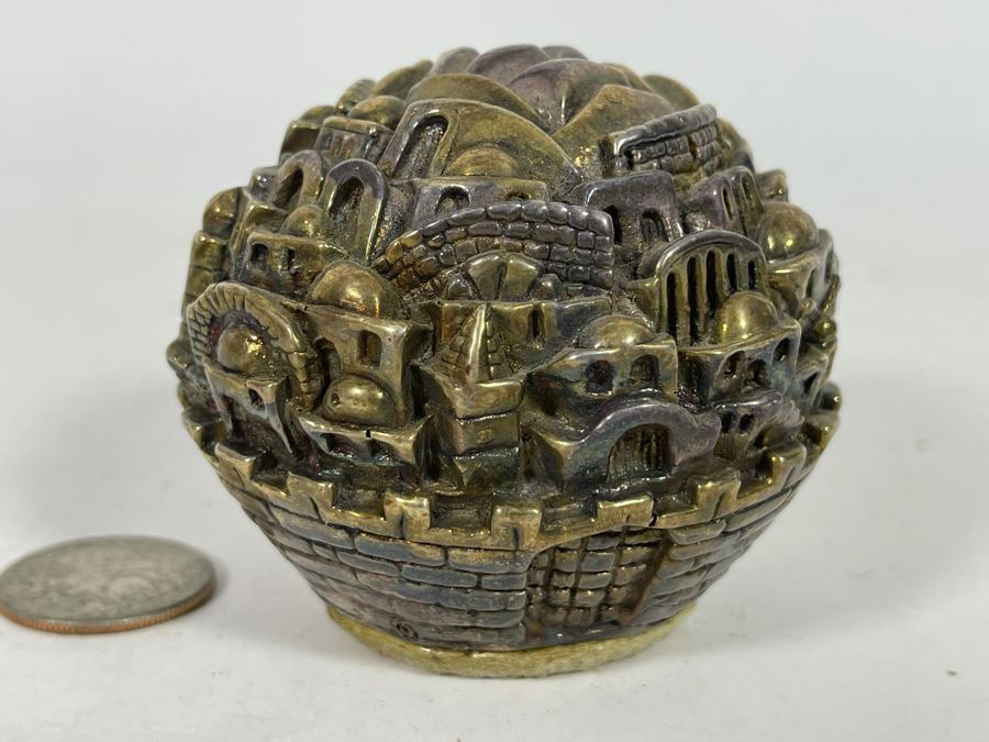Sterling Silver 925 Jerusalem Spherical Sculpture [Photo 6]