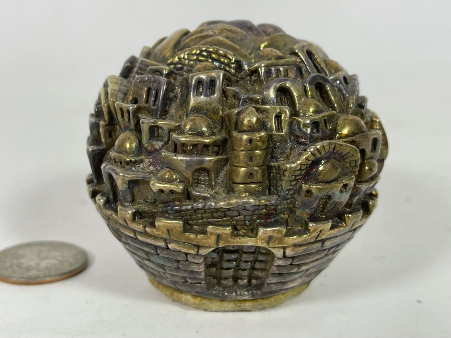 Sterling Silver 925 Jerusalem Spherical Sculpture [Photo 7]