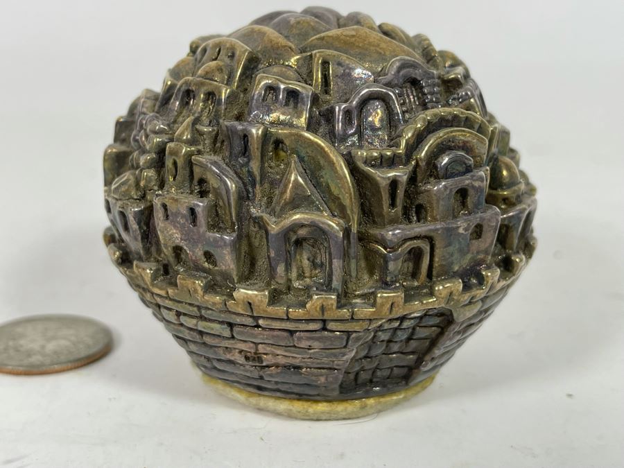 Sterling Silver 925 Jerusalem Spherical Sculpture [Photo 8]