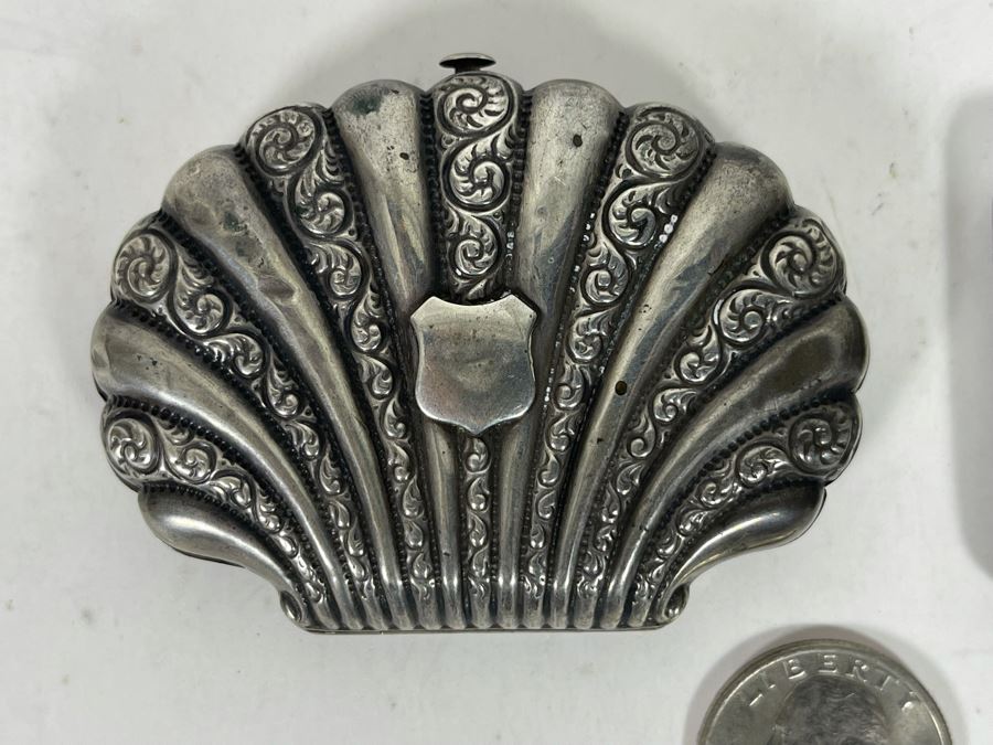 Pair Of Sterling Silver Cases - Both Latches Need Work - 59g [Photo 5]