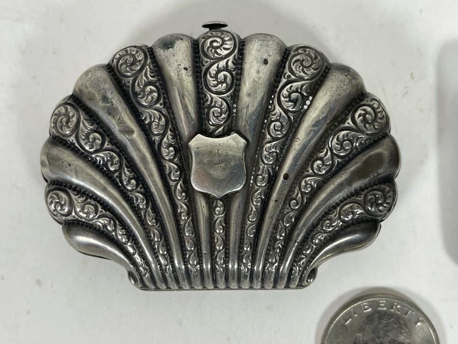 Pair Of Sterling Silver Cases - Both Latches Need Work - 59g [Photo 4]