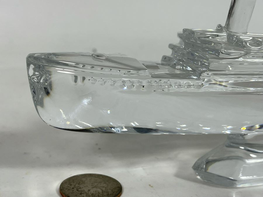 Waterford Crystal Titanic Steam Ship Model Figurine 11W X 3.5H [Photo 5]