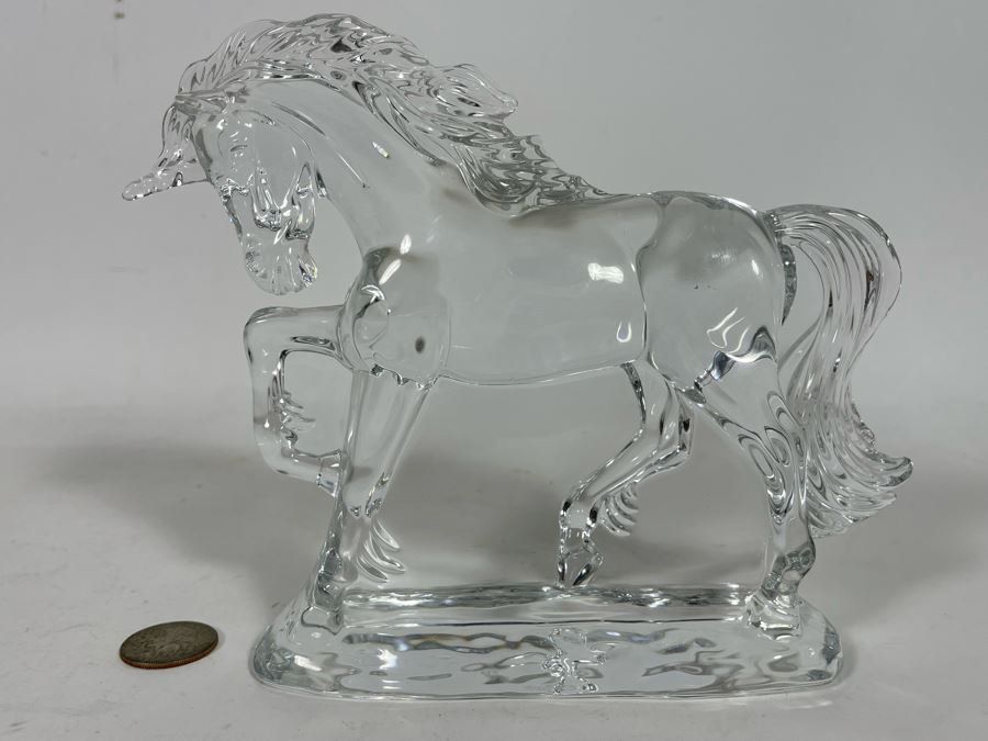 Waterford Crystal Unicorn Horse Sculpture Figurine 8W X 6H [Photo 8]