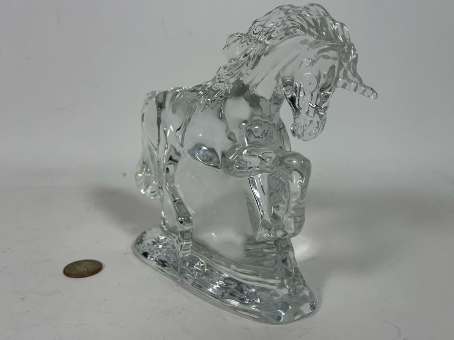Waterford Crystal Unicorn Horse Sculpture Figurine 8W X 6H [Photo 7]