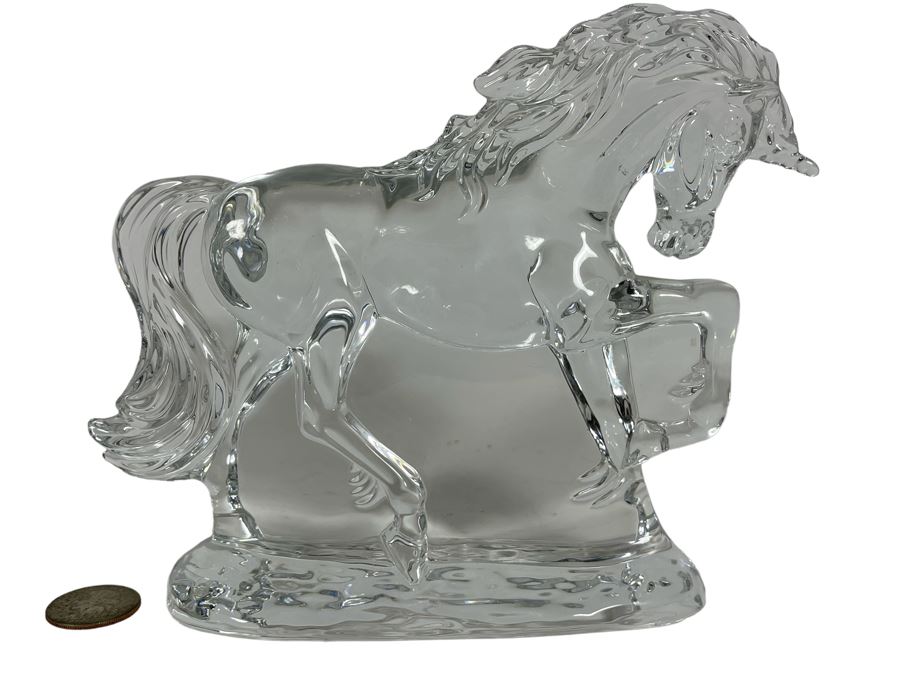 Waterford Crystal Unicorn Horse Sculpture Figurine 8W X 6H [Photo 2]