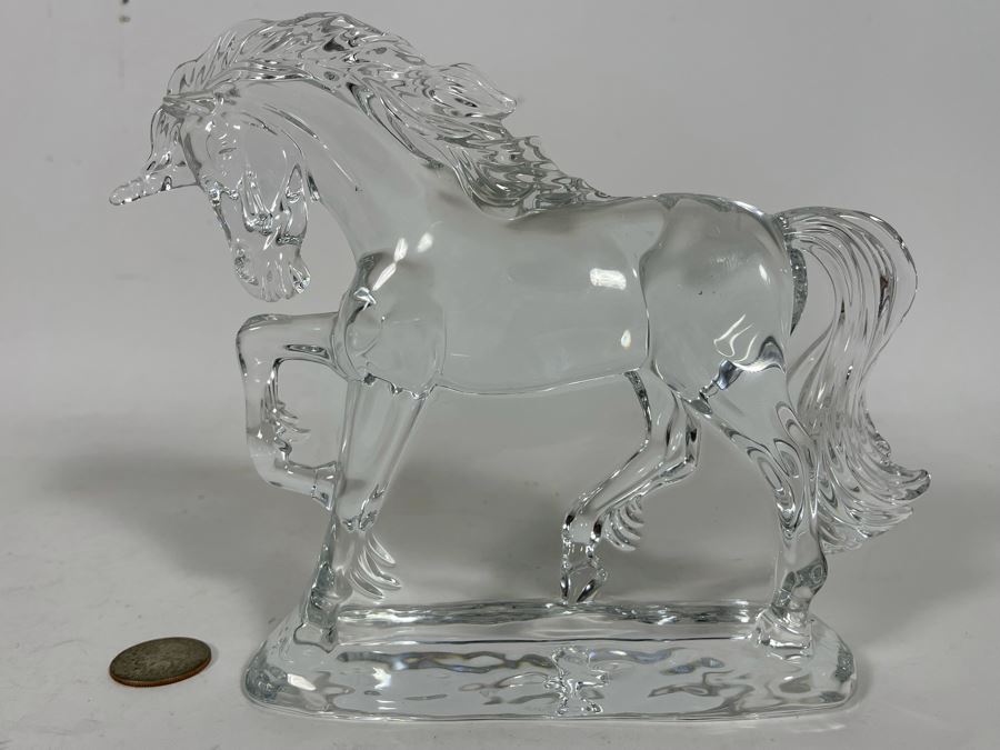 Waterford Crystal Unicorn Horse Sculpture Figurine 8W X 6H [Photo 9]
