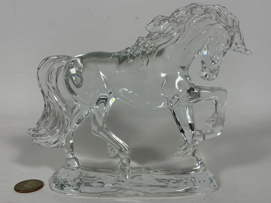Waterford Crystal Unicorn Horse Sculpture Figurine 8W X 6H [Photo 4]
