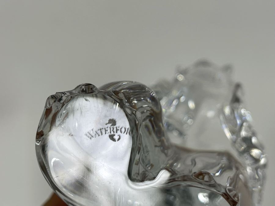 Waterford Crystal Elephant With Raised Trunk Sculpture Figurine 5.5W X 7H [Photo 13]