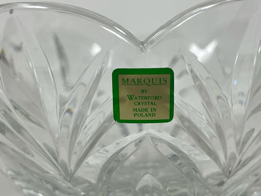 Marquis By Waterford Crystal Footed Bowl Made In Poland 7.5W X 5H [Photo 8]