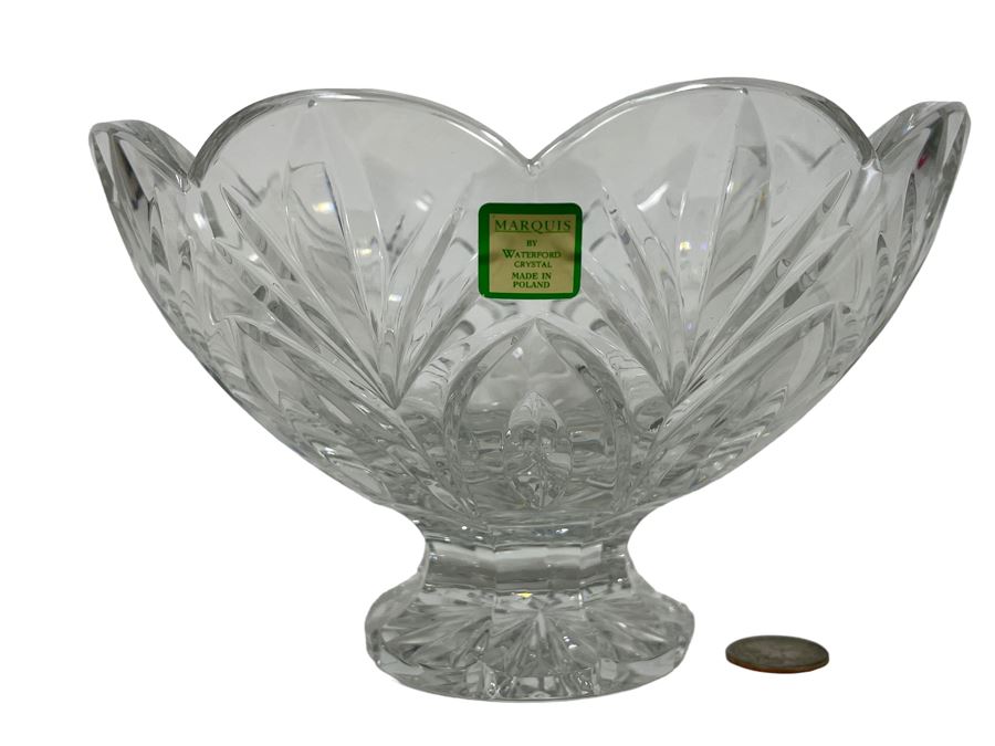 Marquis By Waterford Crystal Footed Bowl Made In Poland 7.5W X 5H [Photo 1]