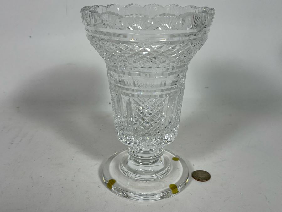 Waterford Cut Crystal Footed Vase 5.5W X 9H [Photo 4]