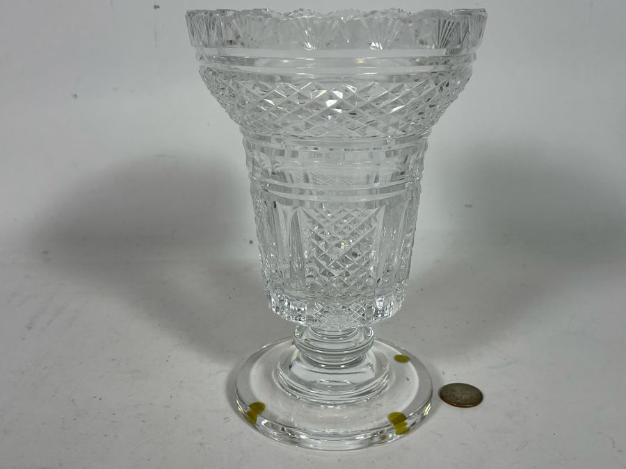 Waterford Cut Crystal Footed Vase 5.5W X 9H [Photo 5]