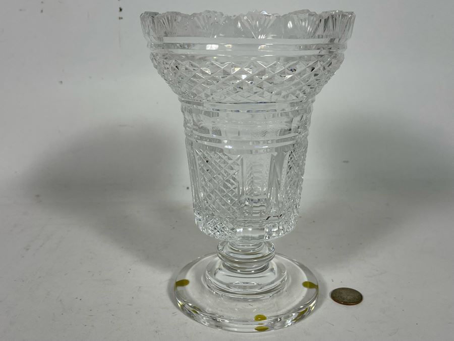 Waterford Cut Crystal Footed Vase 5.5W X 9H [Photo 2]