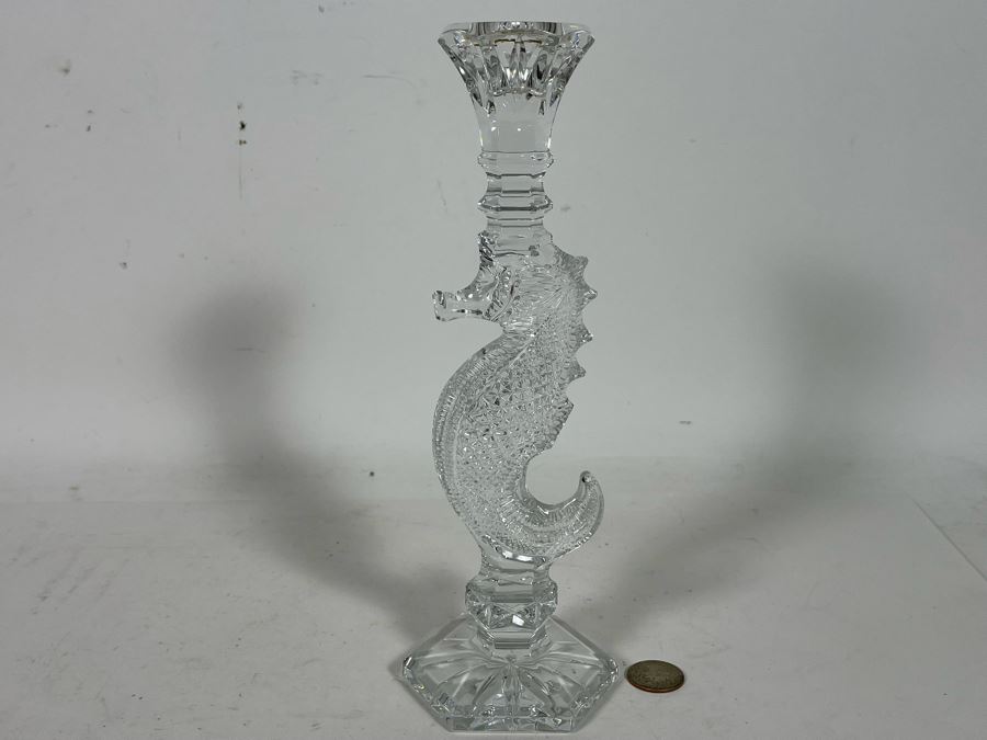 Waterford Crystal Seahorse Candlestick 10.5H [Photo 3]
