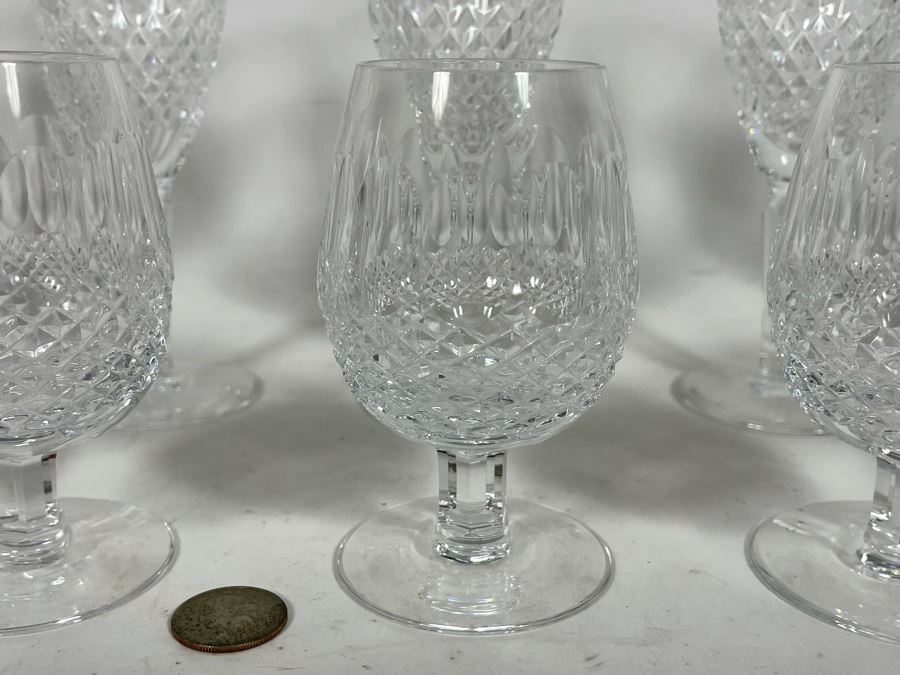 Waterford Crystal Colleen (5) Small Brandy Stemware Glasses 4.5” And (5) Champagne Flute Stemware Glasses 7 3/8- Replacements Value $1,000 [Photo 5]