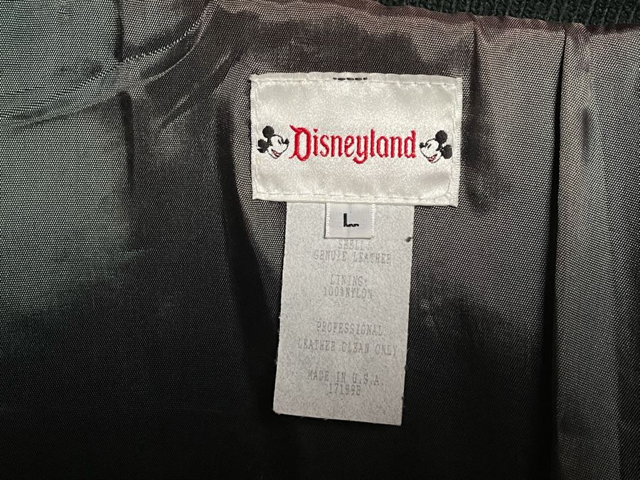 Disneyland Tomorrowland Leather Jacket Size L [Photo 13]