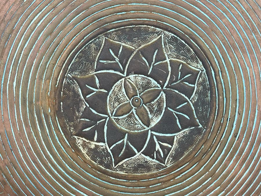 Hammered Brass Charger Plate Wall Decor From India 23.5R [Photo 5]