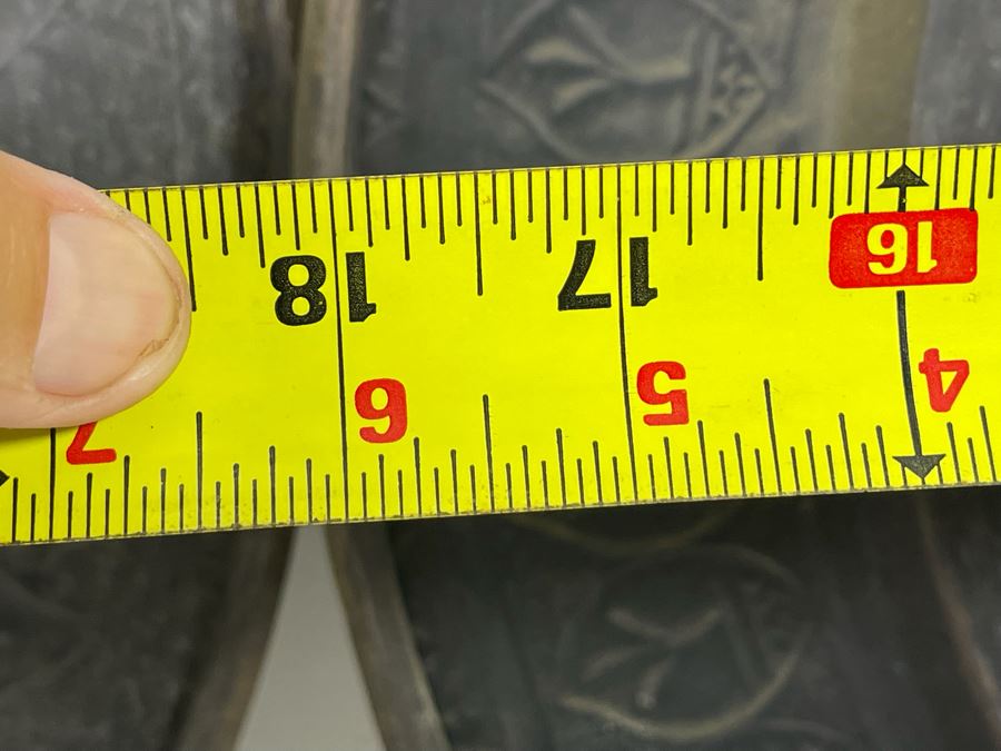 Pair Of Hammered Brass Charger Plates Wall Decor From India 18.5R [Photo 11]