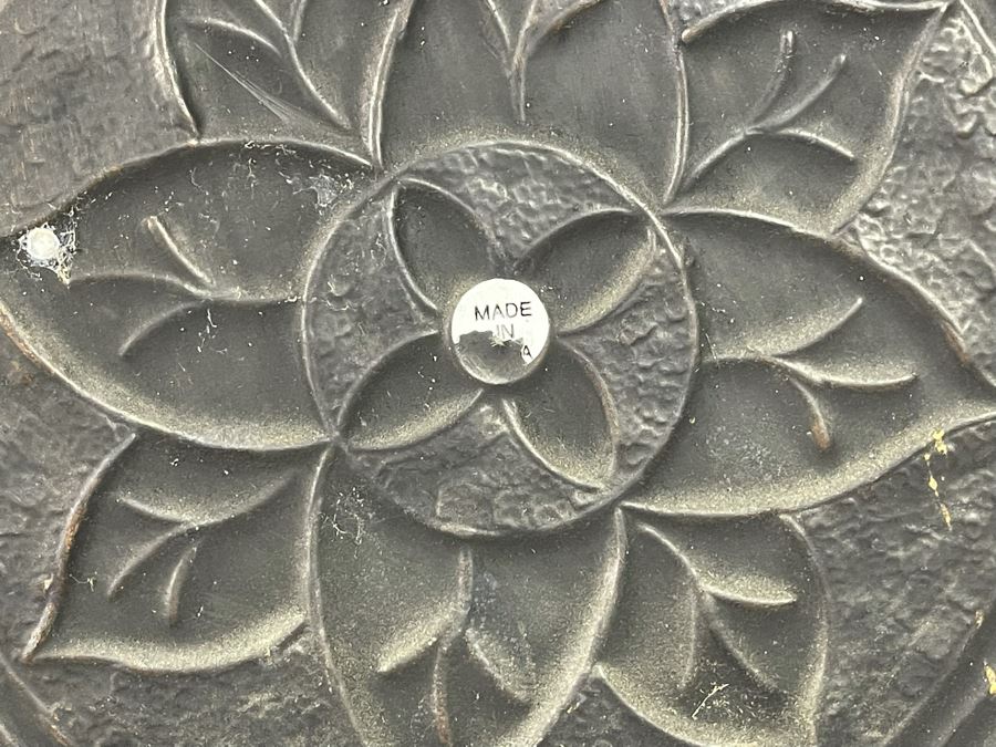 Pair Of Hammered Brass Charger Plates Wall Decor From India 18.5R [Photo 10]