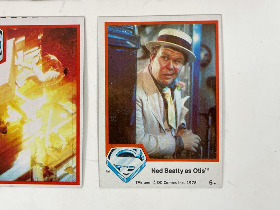 (10) Vintage 1978 Superman The Movie With Christopher Reeve Trading Cards