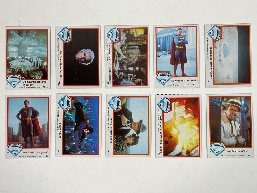 (10) Vintage 1978 Superman The Movie With Christopher Reeve Trading Cards [Photo 3]