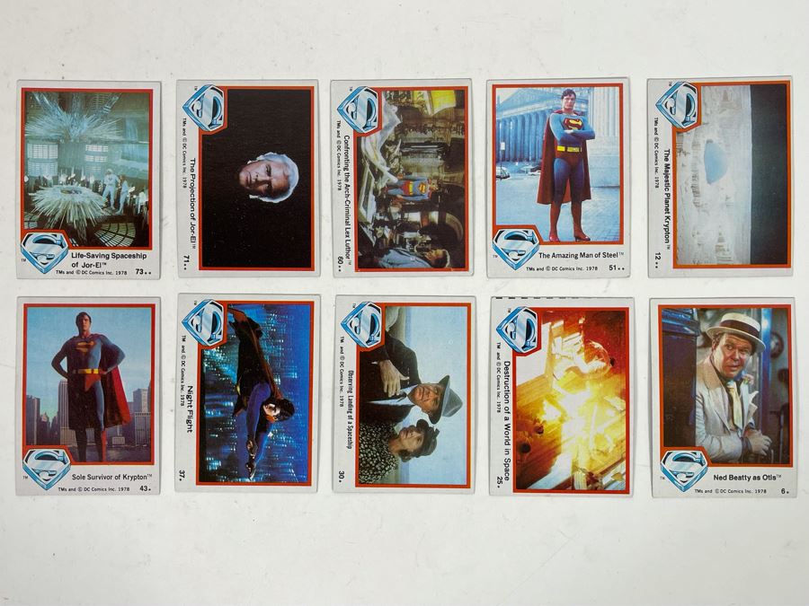(10) Vintage 1978 Superman The Movie With Christopher Reeve Trading Cards [Photo 2]