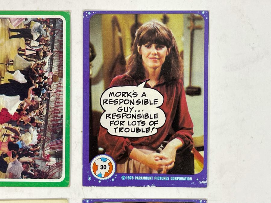 (2) Vintage 1978 Grease, (2) 1978 Mork & Mindy And (2) 1978 Elvis Trading Cards [Photo 6]