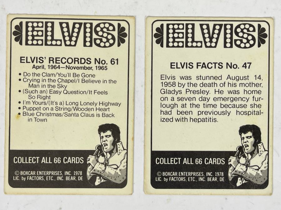 (2) Vintage 1978 Grease, (2) 1978 Mork & Mindy And (2) 1978 Elvis Trading Cards [Photo 12]