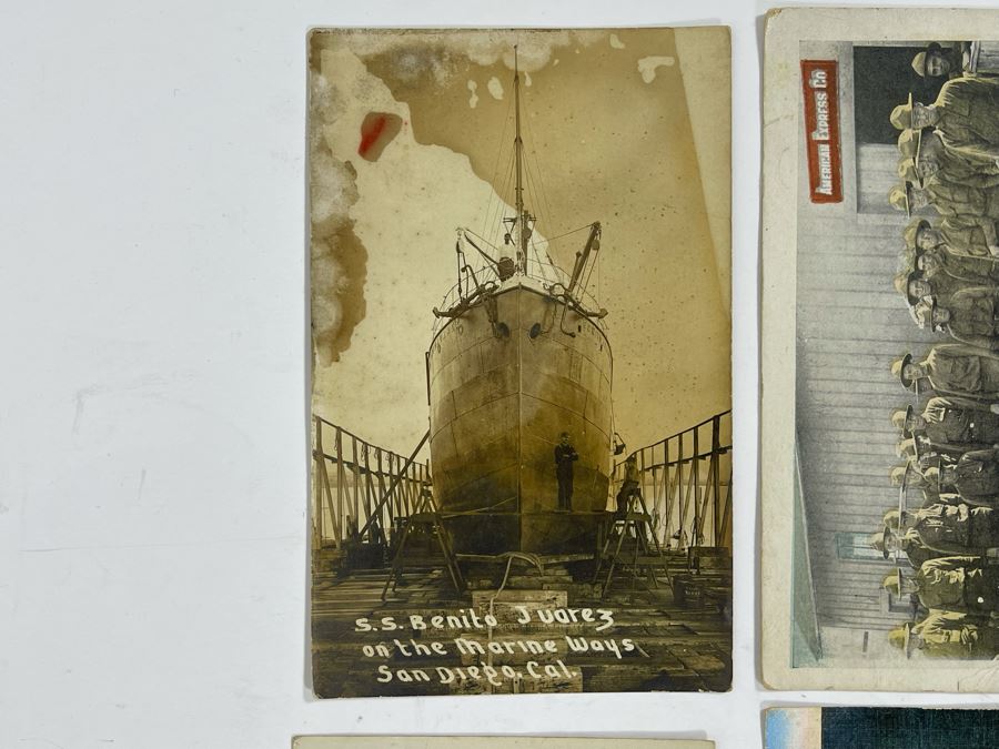Collection Of (8) Vintage Naval Ship Wartime Postcards Some Postmarked With Stamps And Writing - See Photos [Photo 8]