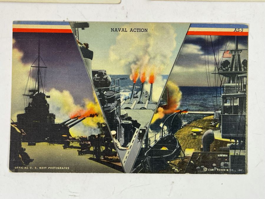 Collection Of (8) Vintage Naval Ship Wartime Postcards Some Postmarked ...