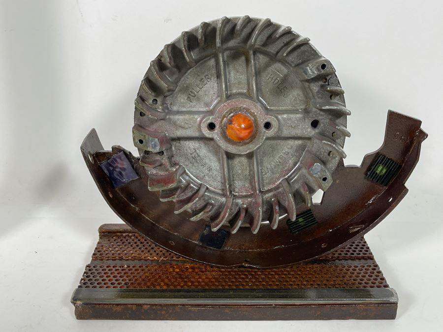 Metal Sculpture With Marble Signed By Artist Karen Dugan 9.5W X 4D X 8H [Photo 5]