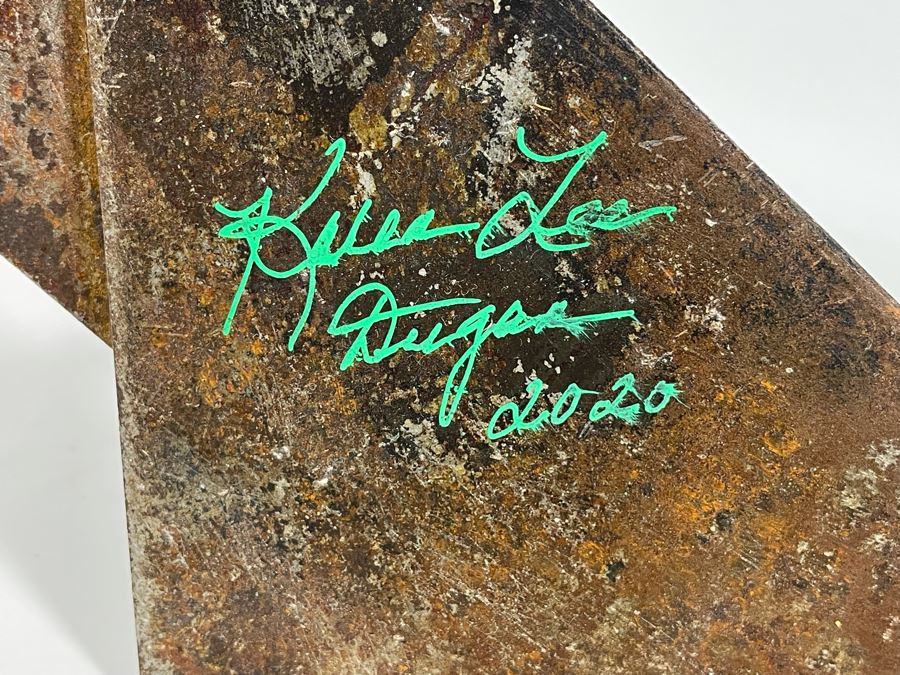 Metal Sculpture By Artist Karen Dugan In Manner Of Wassily Kandinsky 6W X 14.5H	 [Photo 11]