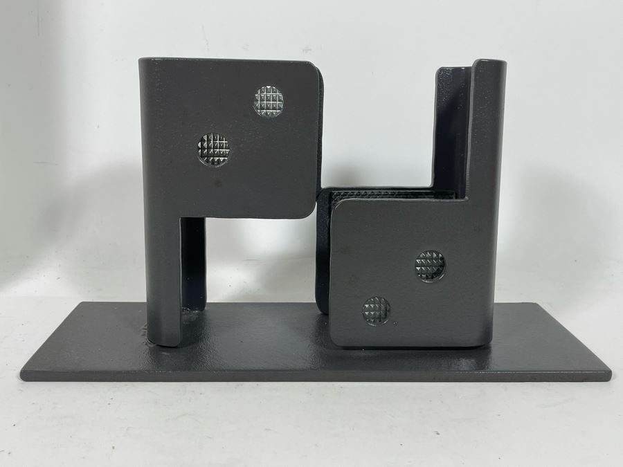 Metal Sculpture With Glass By Artist Karen Dugan 12W X 4.5D X 6.5H	 [Photo 5]