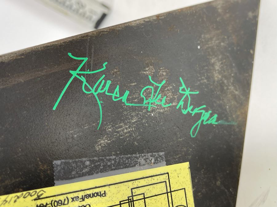 Metal And Blue Glass Sculptural Light Table Lamp By Artist Karen Dugan 14W X 7D X 32H [Photo 12]