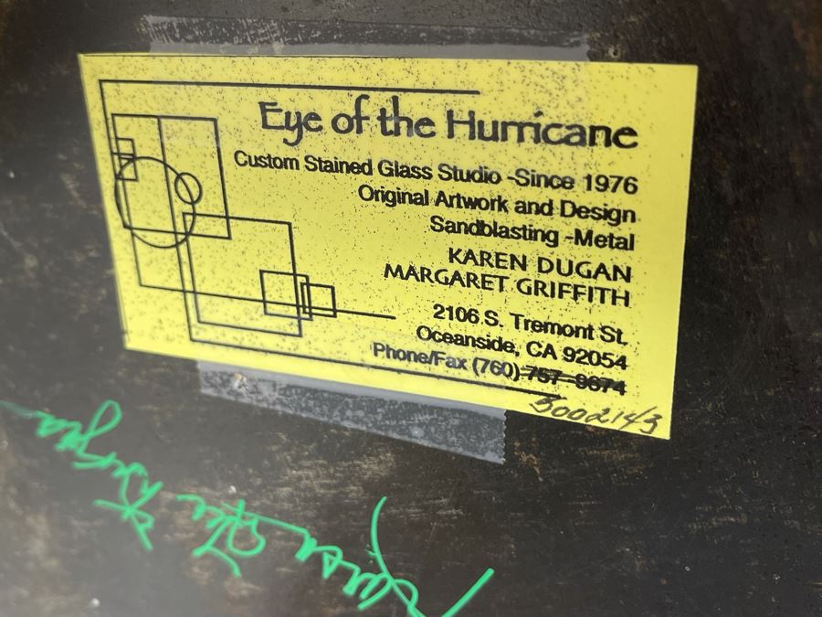 Metal And Blue Glass Sculptural Light Table Lamp By Artist Karen Dugan 14W X 7D X 32H [Photo 13]