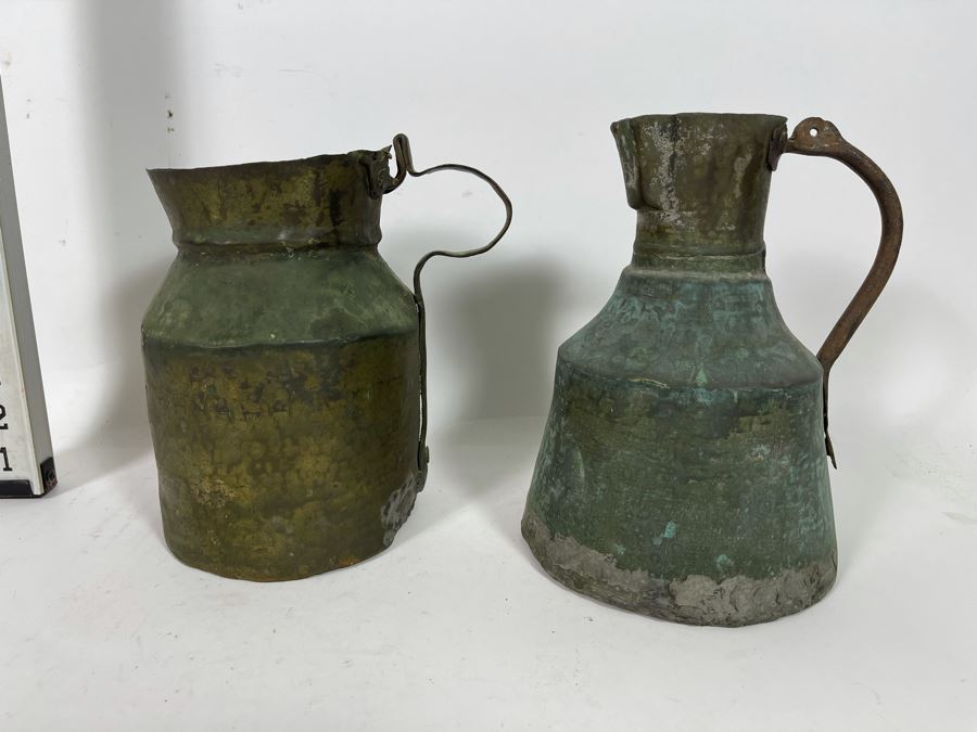 Pair Of Vintage Turkish Copper Vessels 9H [Photo 6]