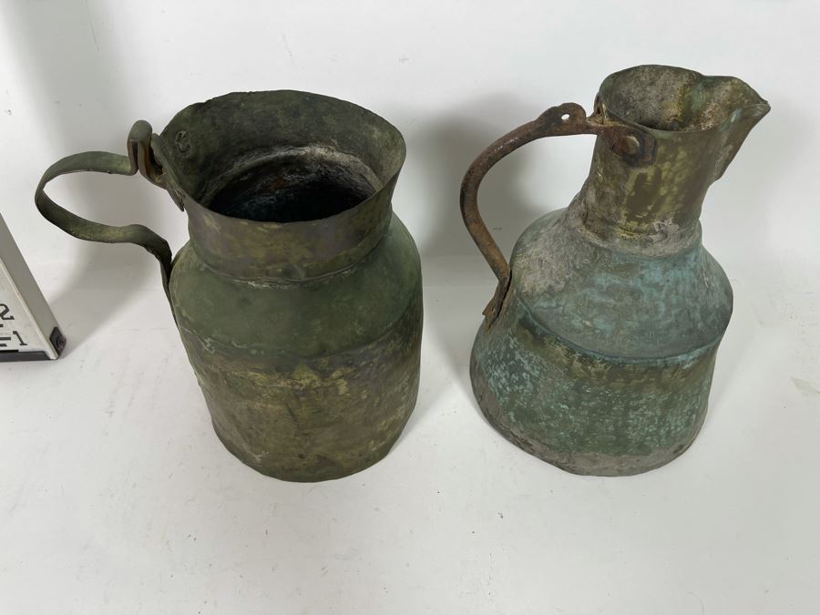 Pair Of Vintage Turkish Copper Vessels 9H [Photo 4]