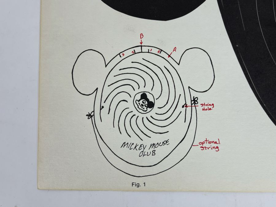 Pair Of Vintage Walt Disney Productions Mickey Mouse Club Paper Ear Hats Unused 18 X 12 [Photo 7]