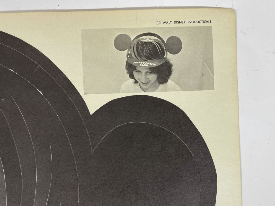 Pair Of Vintage Walt Disney Productions Mickey Mouse Club Paper Ear Hats Unused 18 X 12 [Photo 14]