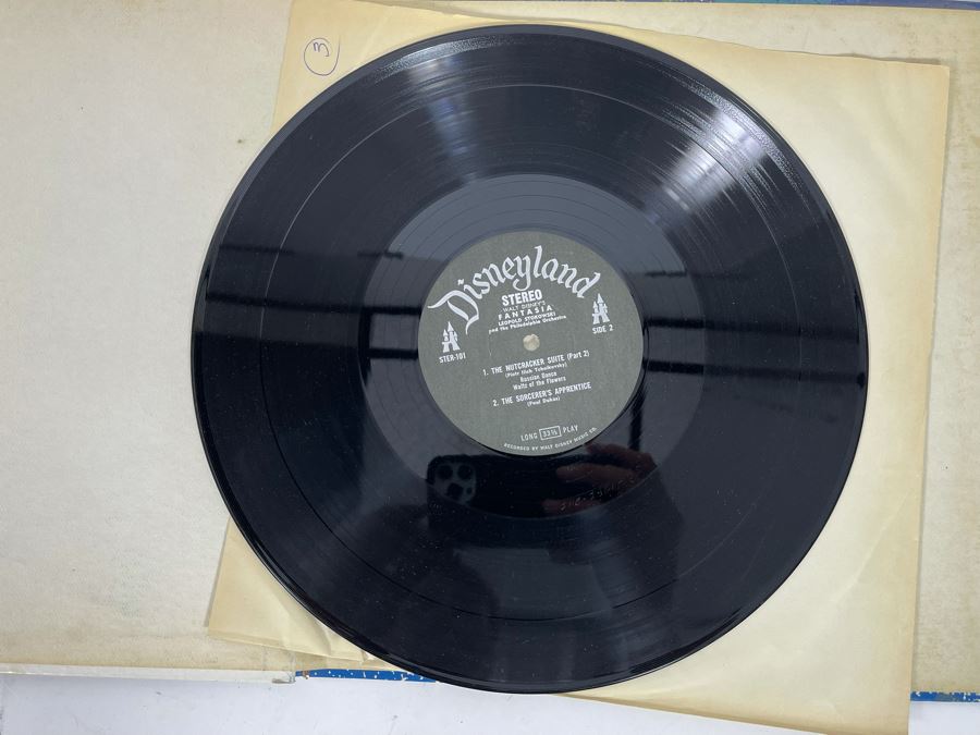 Vintage 1957 Disneyland Fantasia Leopold Stokowski With The Philadelphia Orchestra 2 Album Record Set With Book [Photo 22]