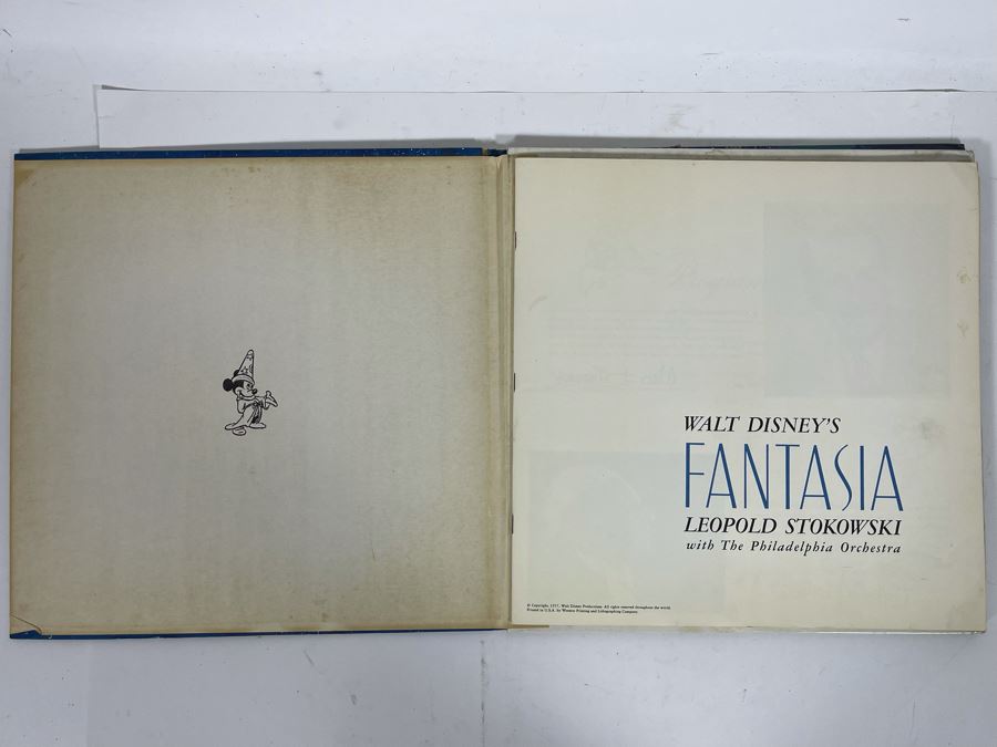 Vintage 1957 Disneyland Fantasia Leopold Stokowski With The Philadelphia Orchestra 2 Album Record Set With Book [Photo 4]