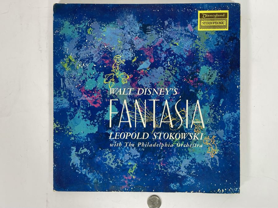 Vintage 1957 Disneyland Fantasia Leopold Stokowski With The Philadelphia Orchestra 2 Album Record Set With Book [Photo 2]